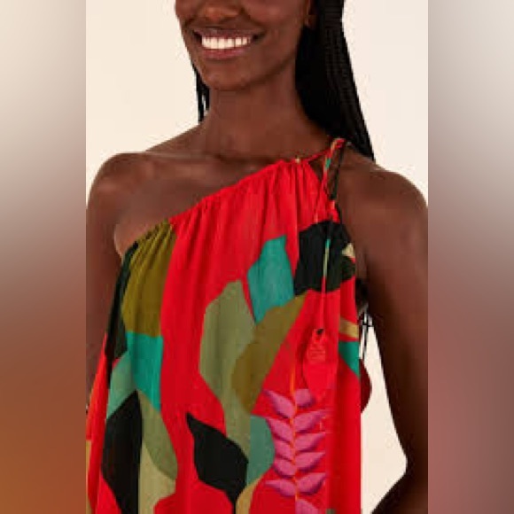 🥭Farm Rio Red Heliconia Maxi Dress - Picture 7 of 12